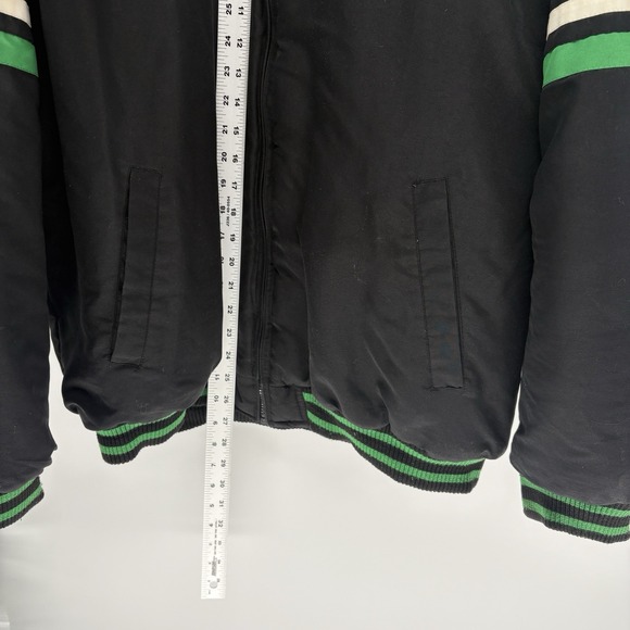 Vintage 90s Embroidered Boston Celtics Hooded Puffer Winter Coat Jacket Men L - Picture 5 of 12